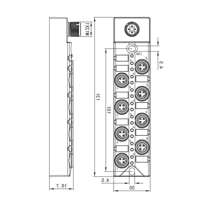 M8接口，IO-Link Hub, 8di， PNP, 00B211